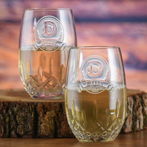 Stemless Wine Glass Gifts for Men - Crystal Imagery