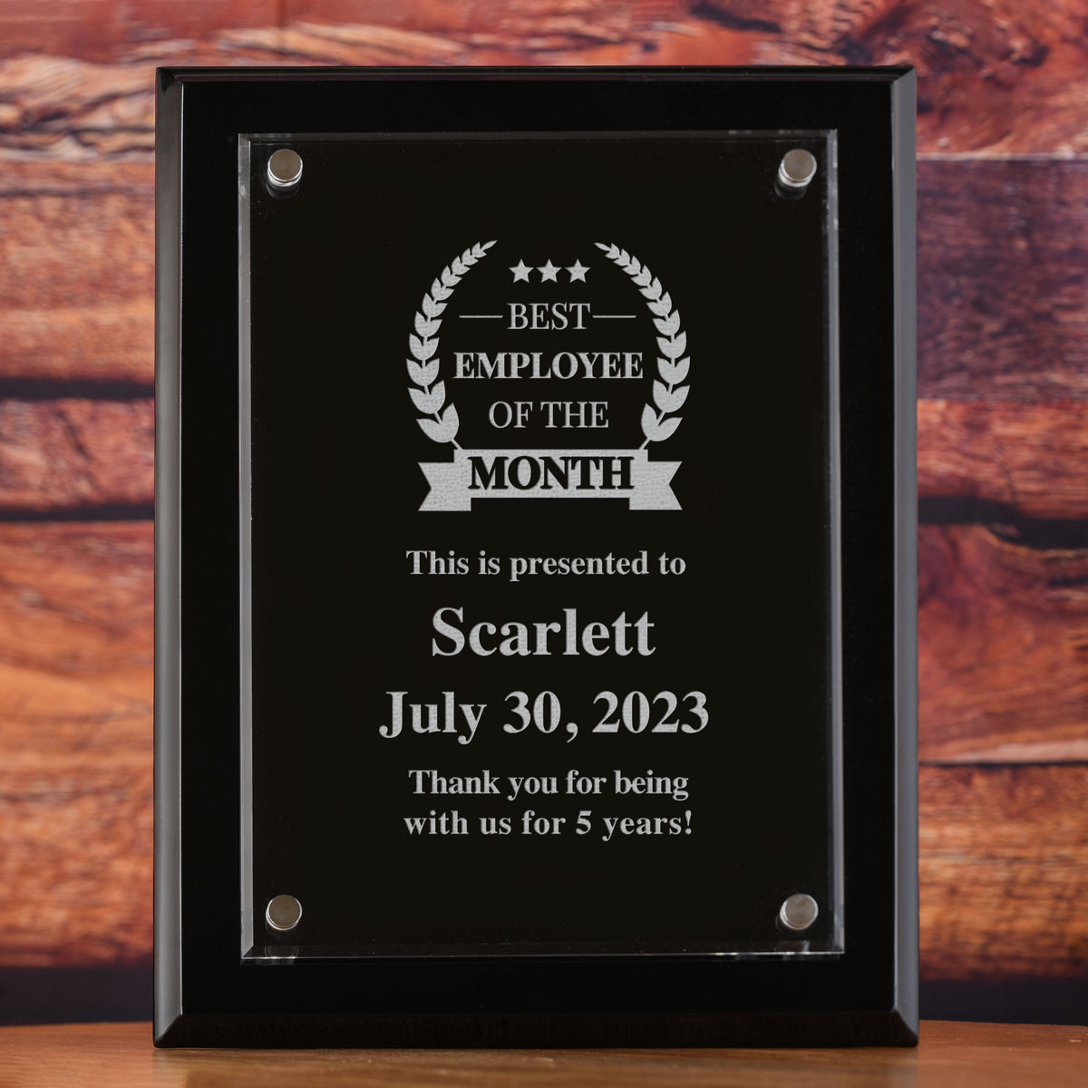 Employee of the Month Wall Plaque, Recognition Award