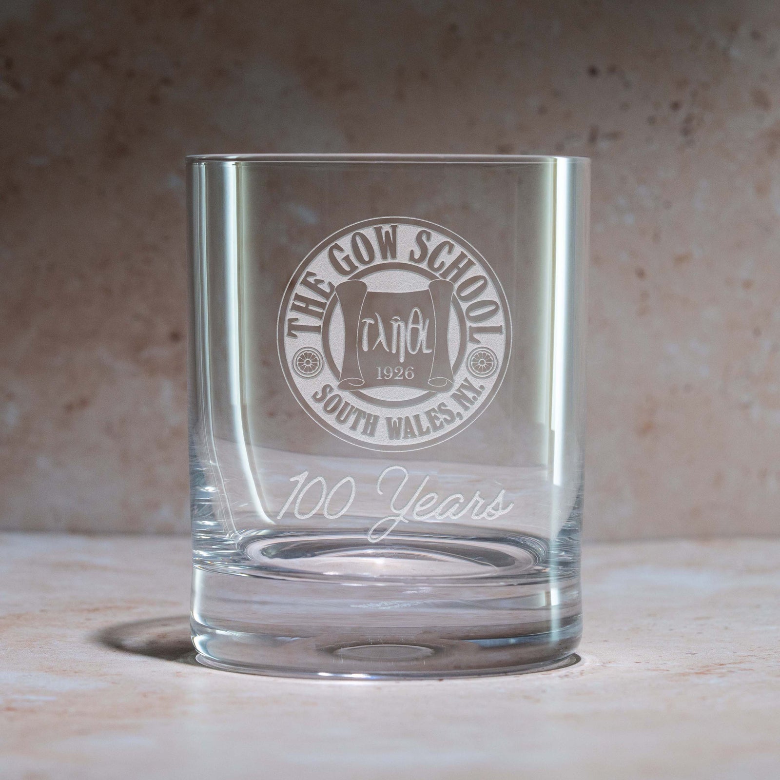 The GOW School - custom logo barware