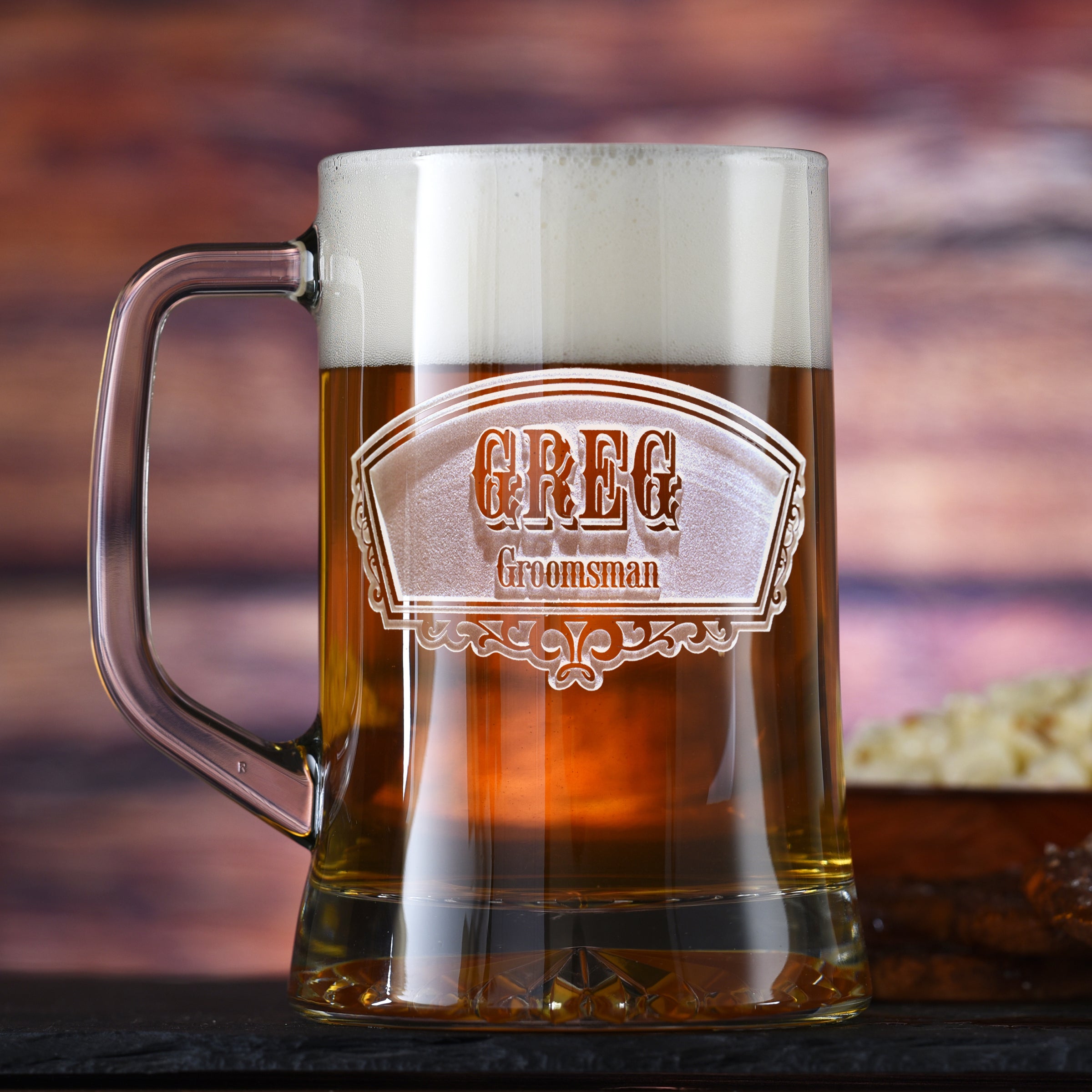 Personalized/Custom Engraved Beer Glasses | Crystal Imagery