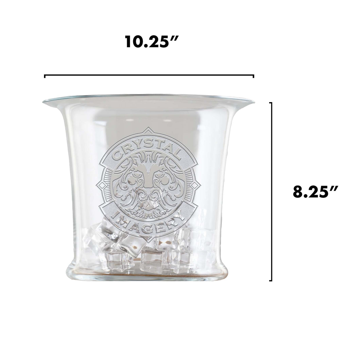 Monogrammed Crystal Ice Bucket, Wine or Champagne Cooler