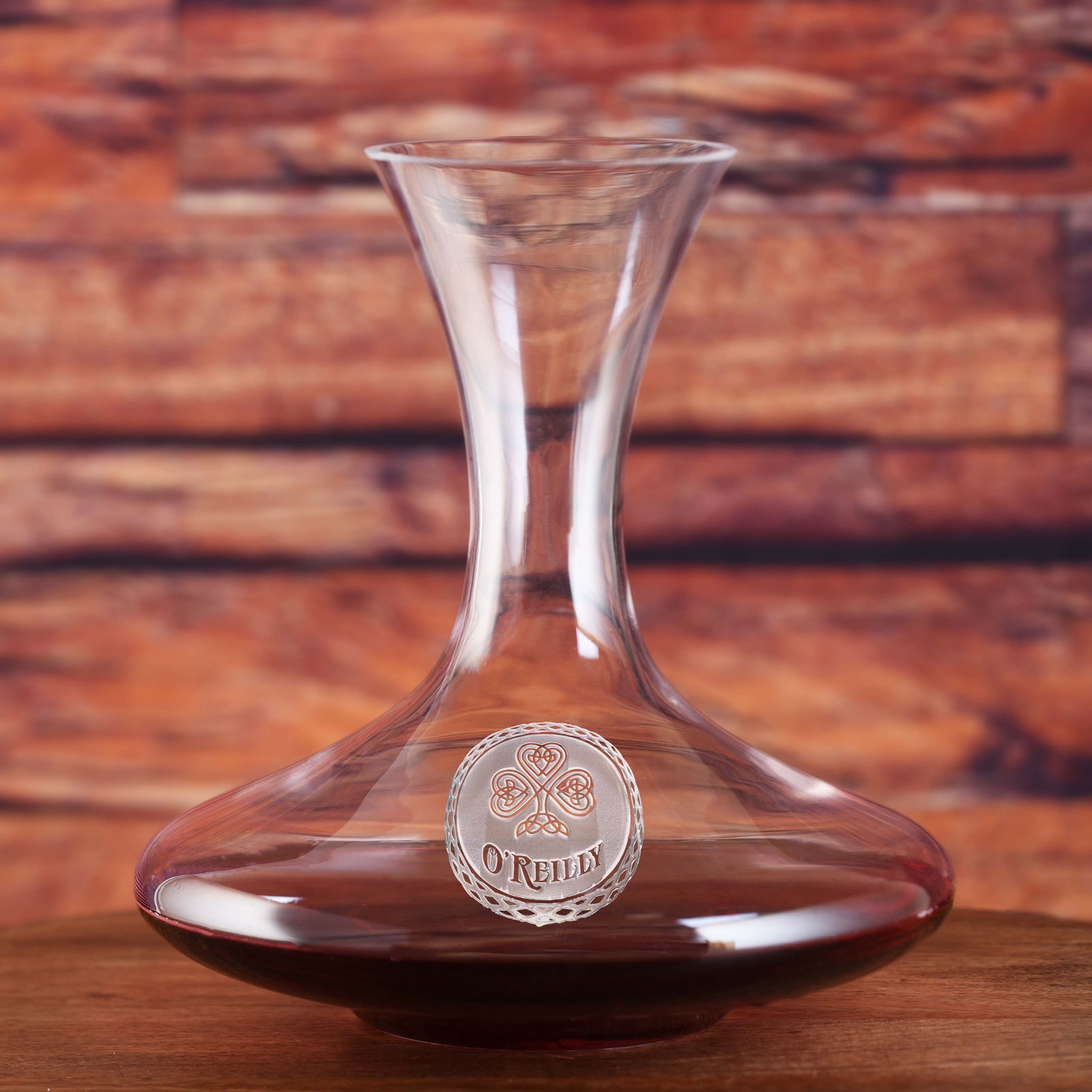 Irish Wine Decanter, Shamrock Design