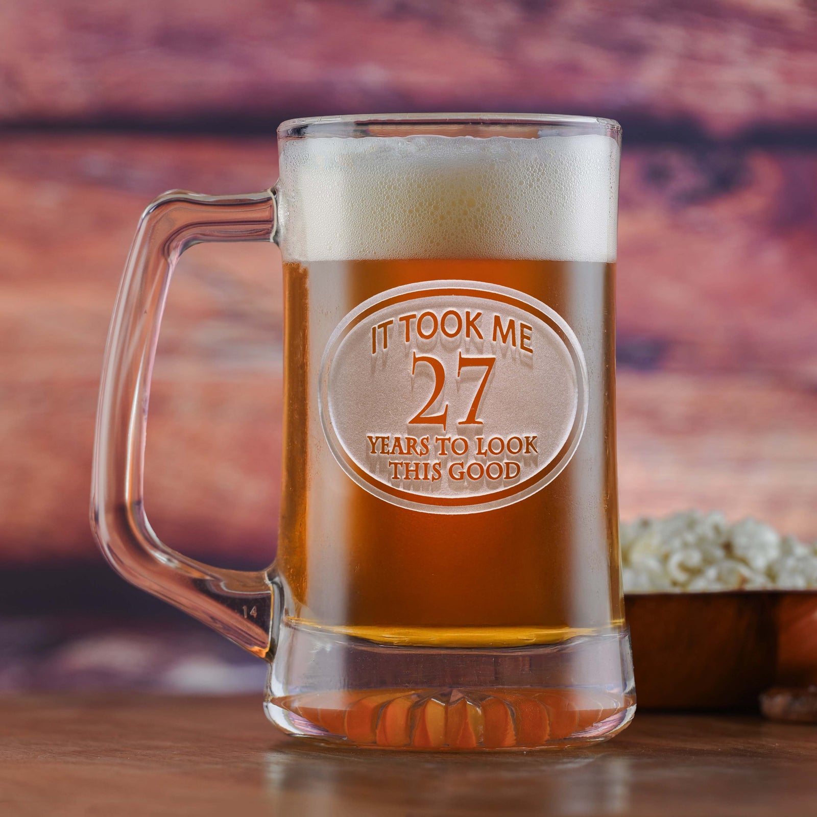 Engraved Birthday Beer Mug