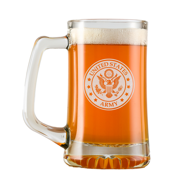 Laser Etched Army Logo Beer Mugs Wholesale