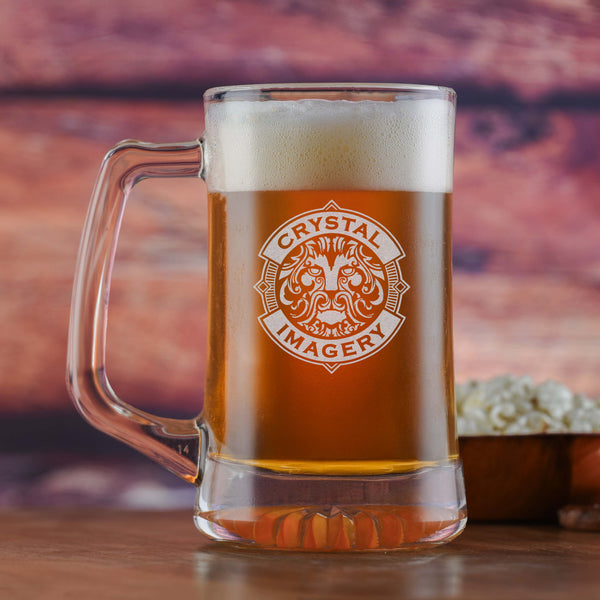 Laser Etched Logo Beer Mugs