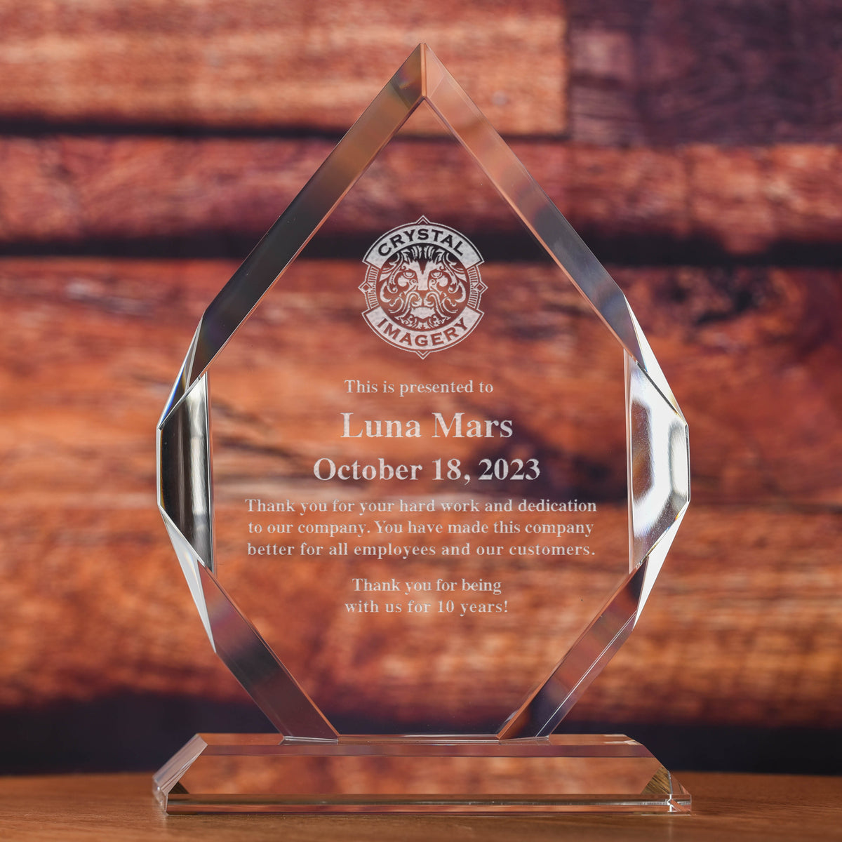 Custom Logo Design, Crystal Diamond, Desktop Recognition Award