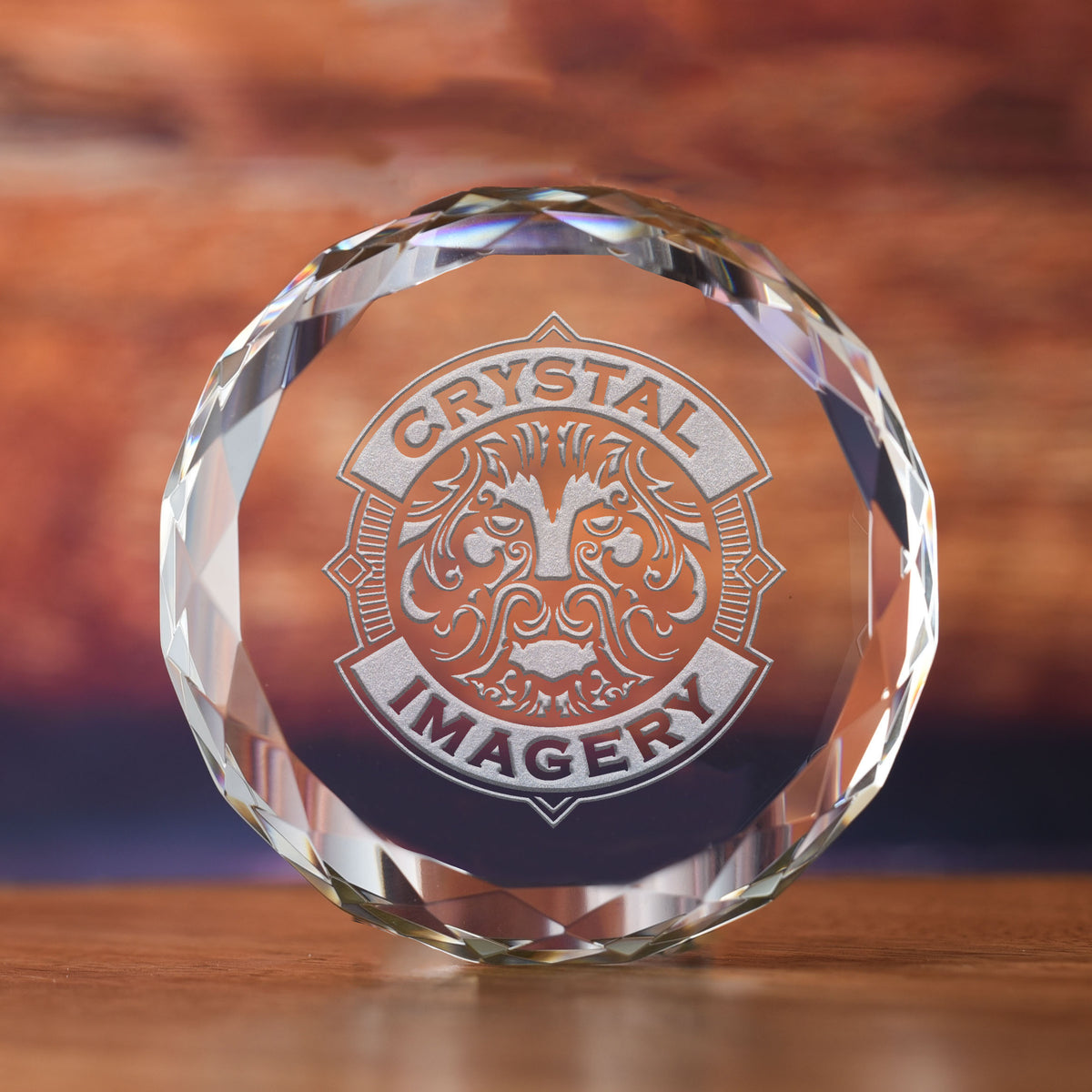 Your Logo, Crystal Paperweight Recognition Award