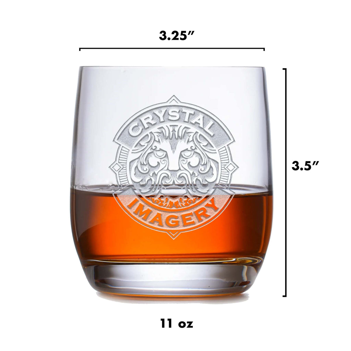 Personalized Stolzle Weinland Crystal Rocks, Whiskey Glass