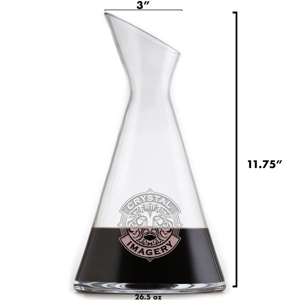 Horseshoe Engraved Slant Wine Carafe Decanter Wholesale