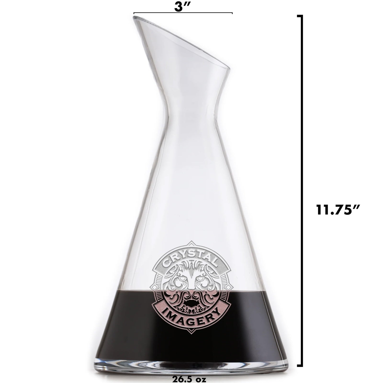 Heart & Arrow Slant Wine Carafe Decanter