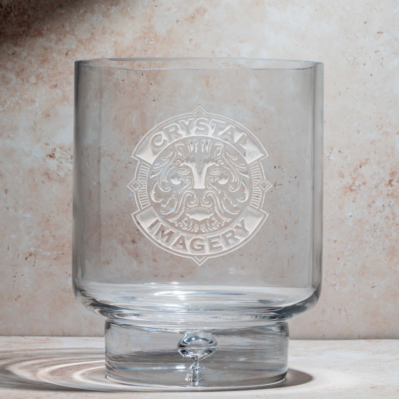 Custom Deep-Engraved Luxe Pedestal Crystal Vase