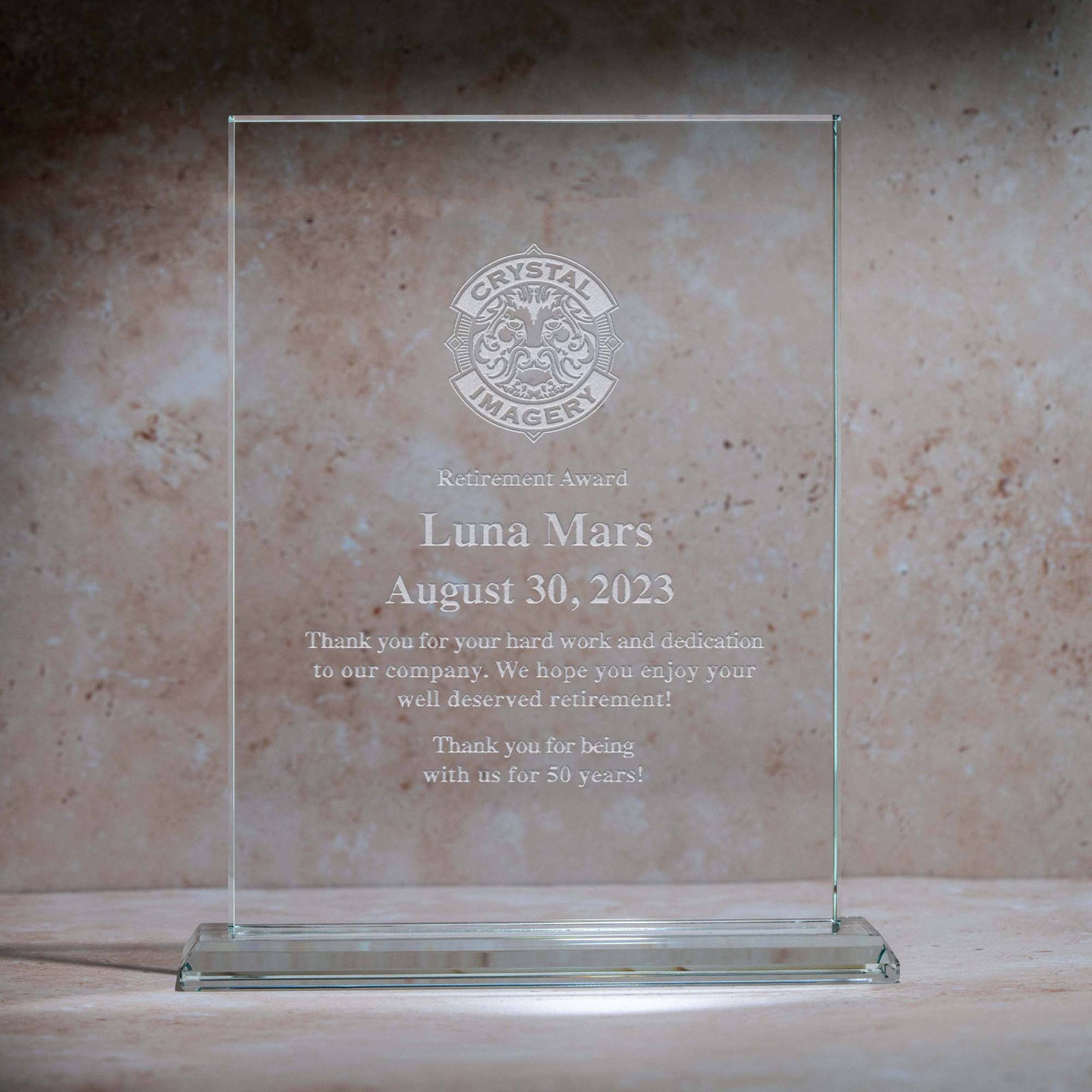 Your Own Logo, Design Glass Desktop Recognition Award