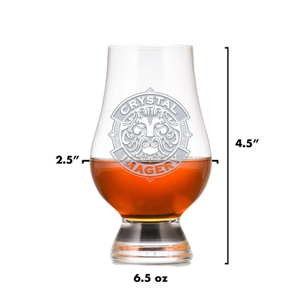 Deep Carved Air Force Logo Glencairn Glass