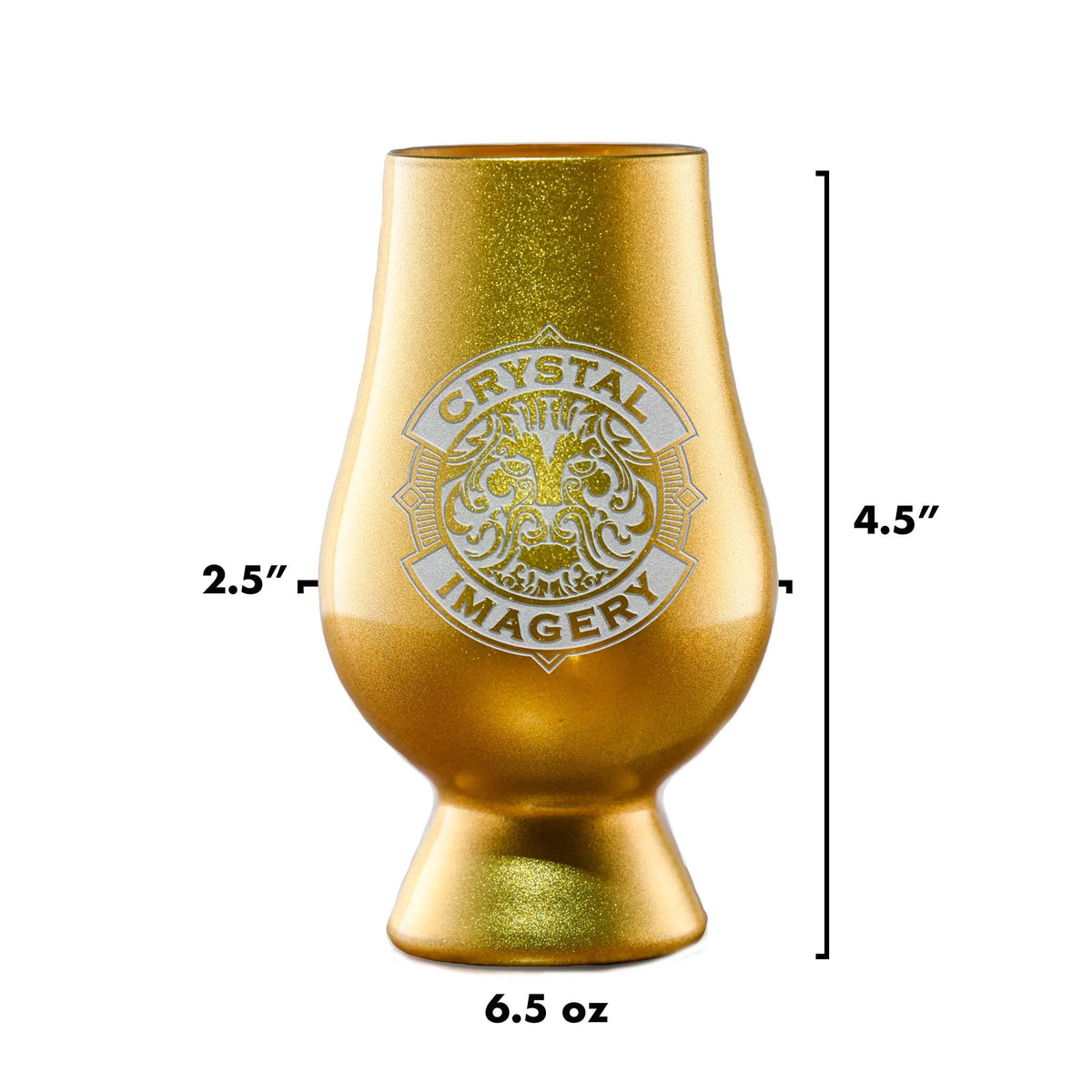 Personalized, Gold Glencairn Whisky Glass