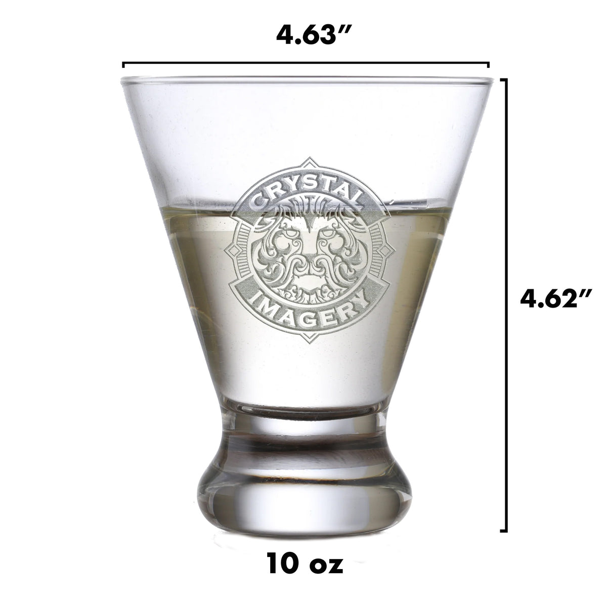 Engraved Martini Glass With Monogram