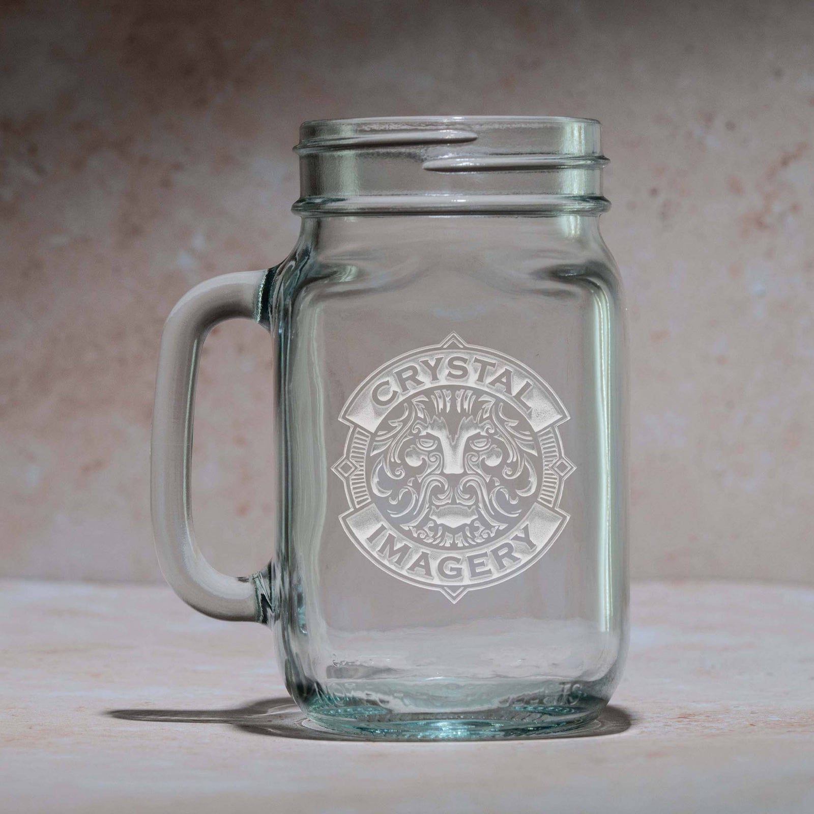 Company Logo Mason Jar Mugs, Engraved