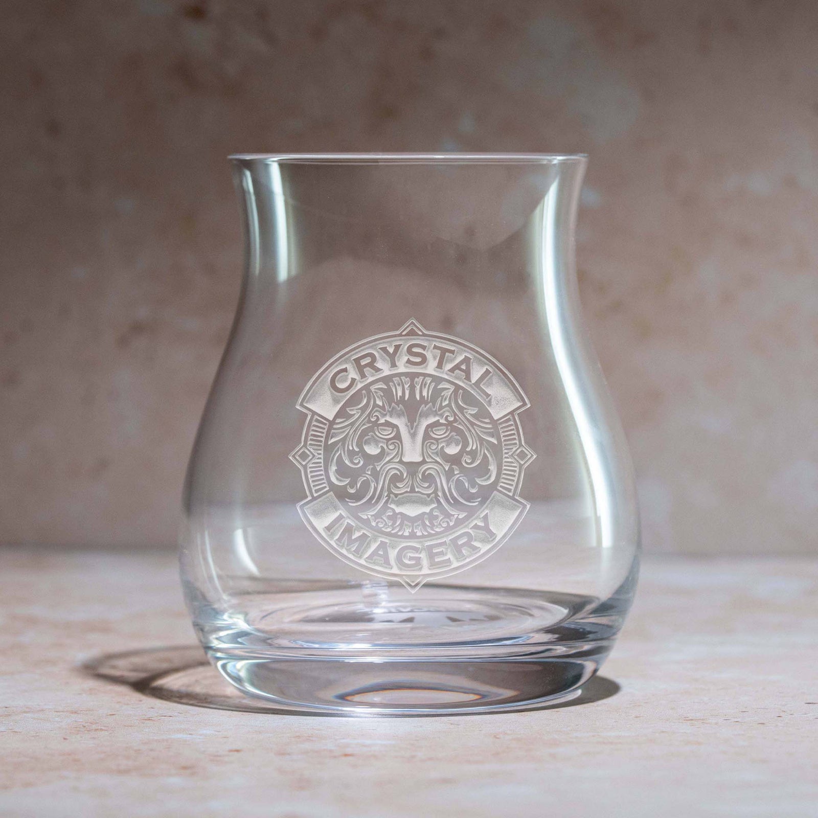 Logo Stolzle Canadian Whiskey Glass, Engraved