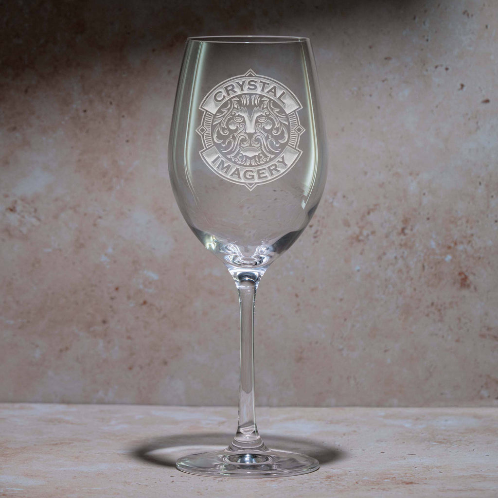 Custom-Branded Etched Wine Glasses With Logo
