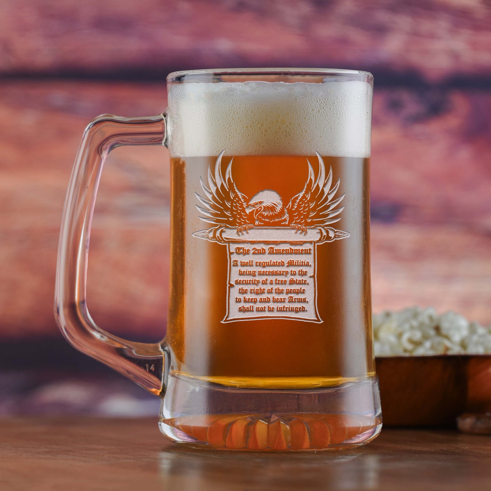 2nd Amendment Gun Rights, Patriotic USA Beer Mug