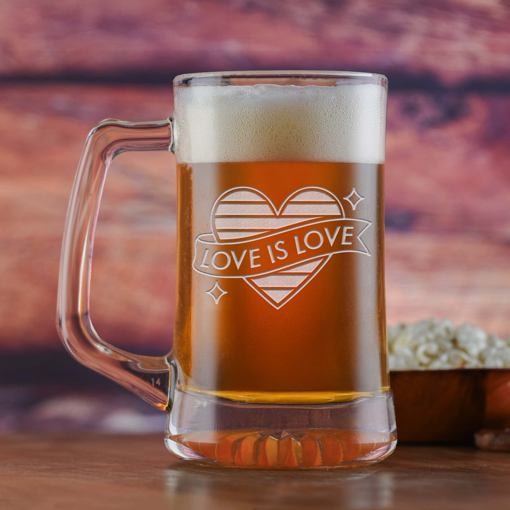 LGBTQ Pride Gifts, Engraved Beer Mug