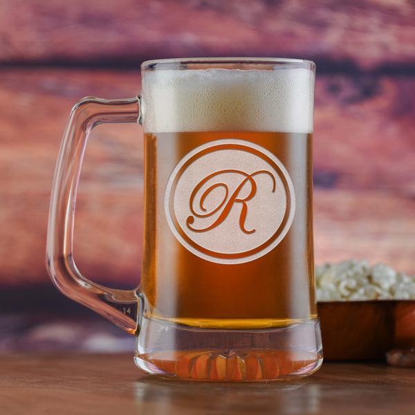 Engraved Beer Mug With Monogram