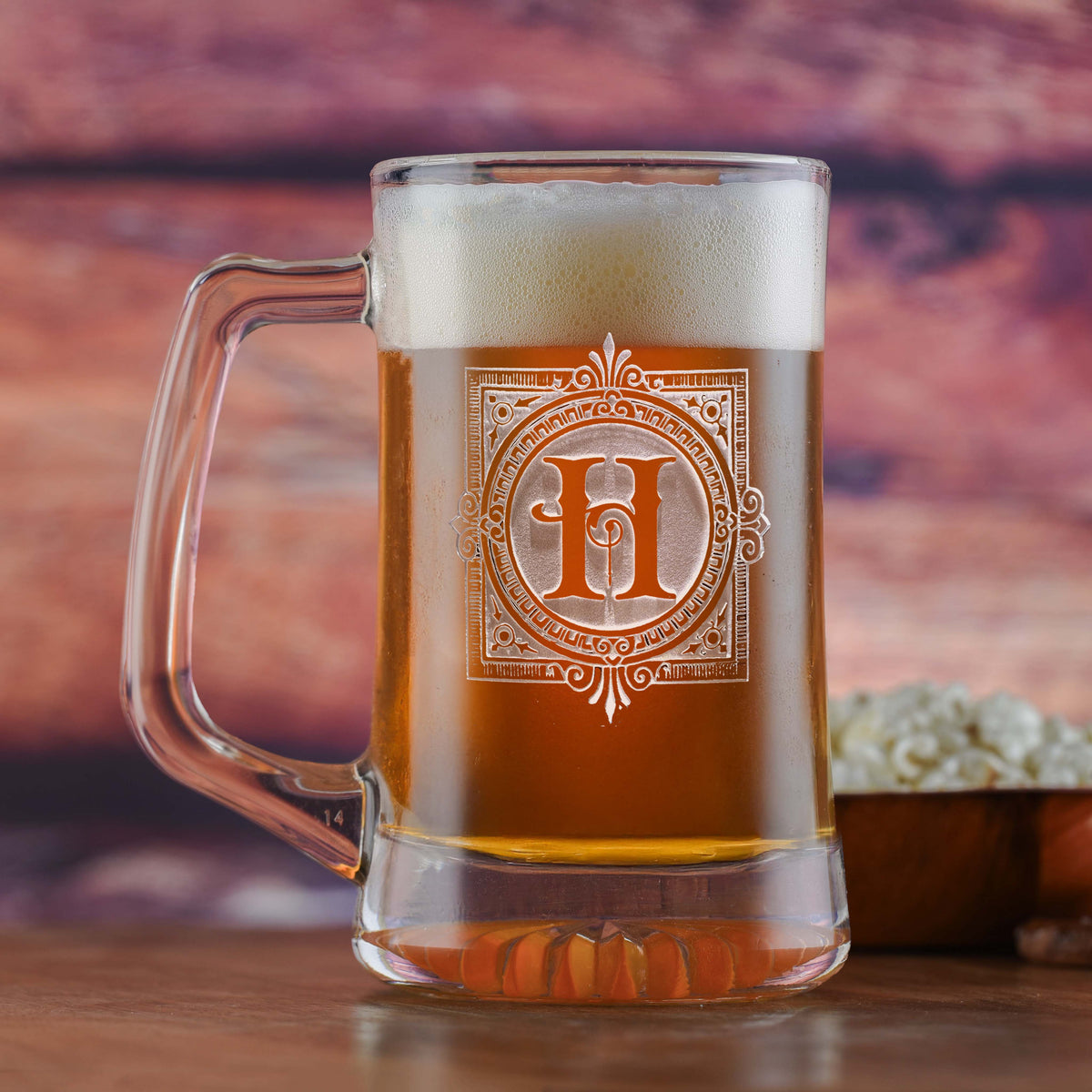 Monogrammed Beer Glass M20