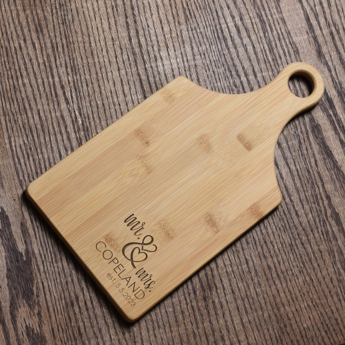 Mr &amp; Mrs Paddle Charcuterie Cheese Board - Wedding Gift Idea