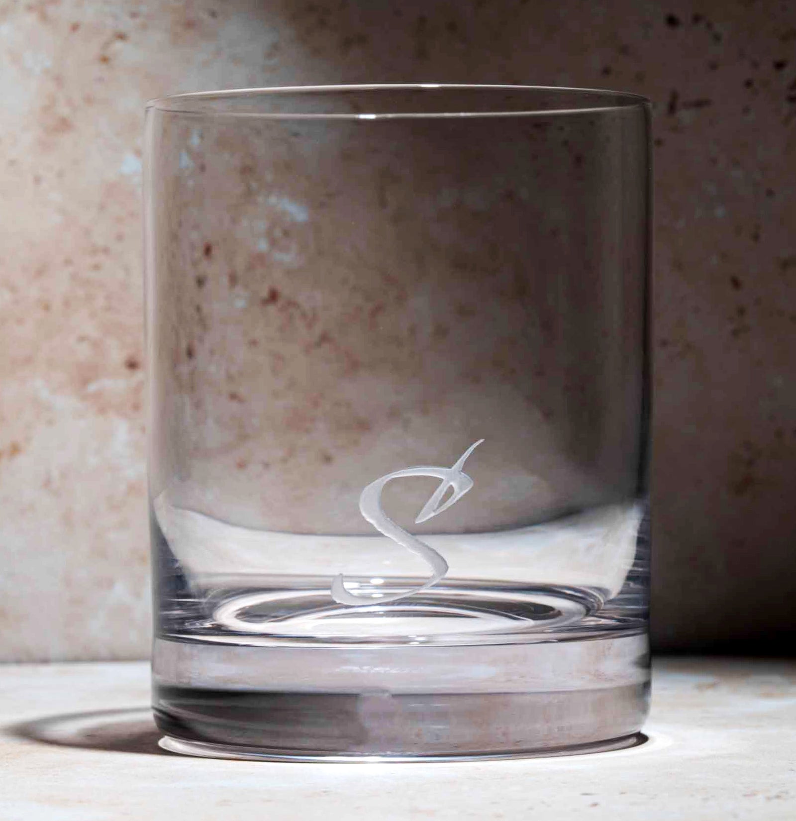 Monogrammed Stölzle Whiskey Glass – Initial Base Design