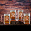 Engraved Beer Mug Set of 4