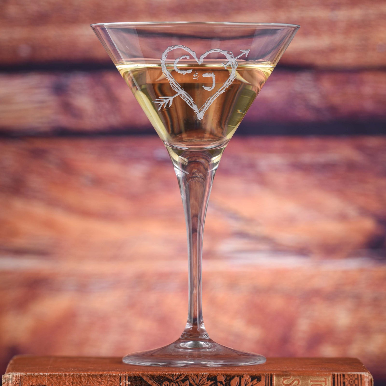 Custom Crystal Martini Cosmo Glass for Valentine's