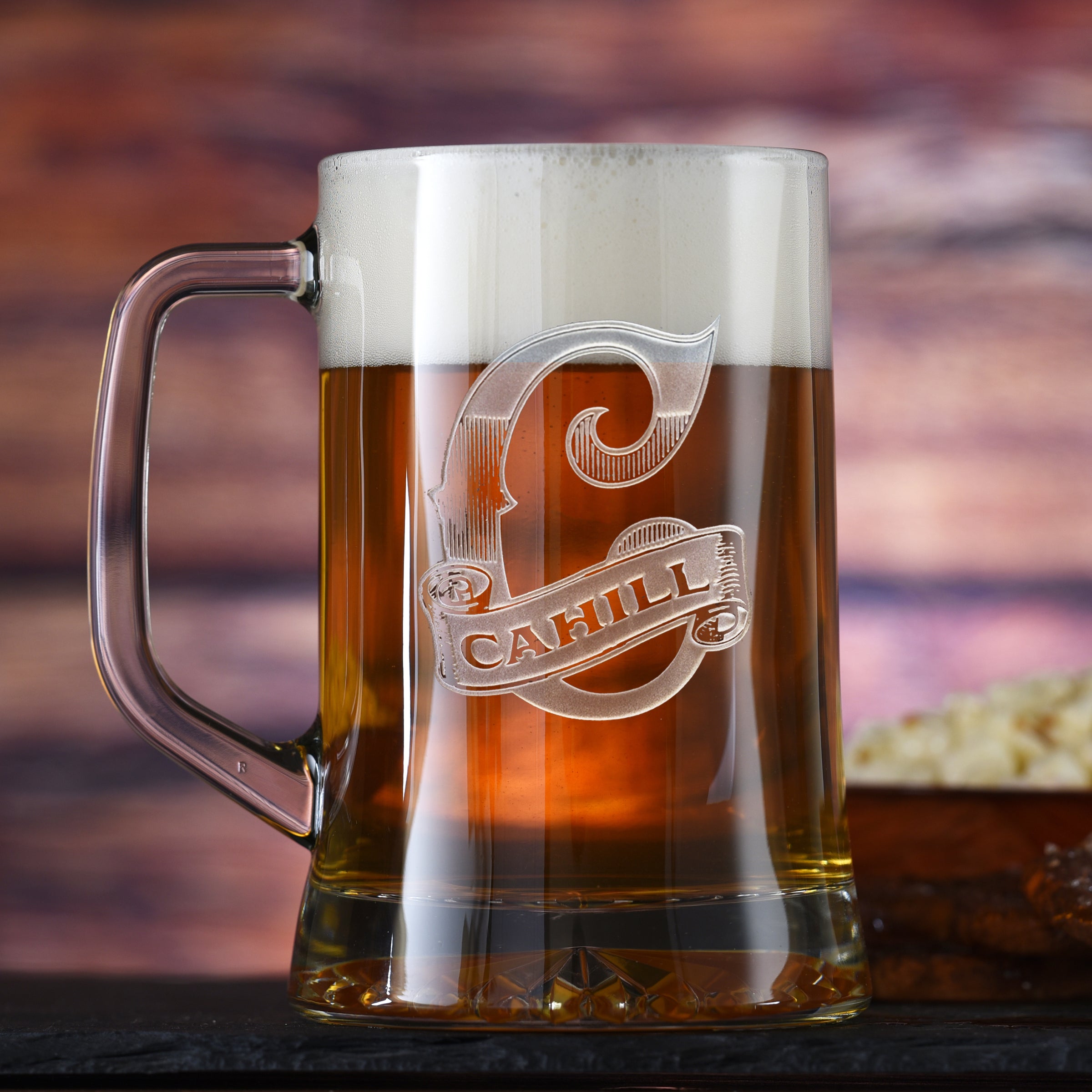 Personalized/Custom Engraved Beer Glasses | Crystal Imagery