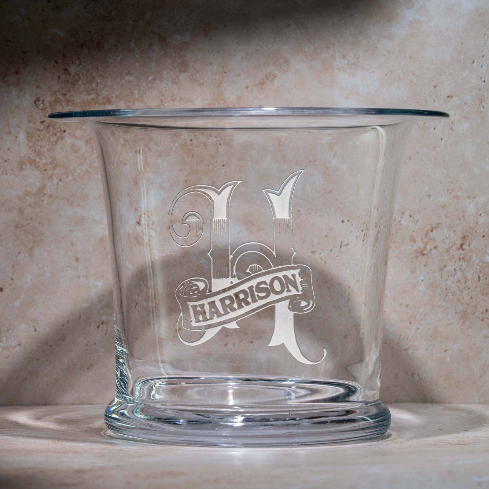 Personalized Crystal Ice Bucket Wine Champagne Cooler