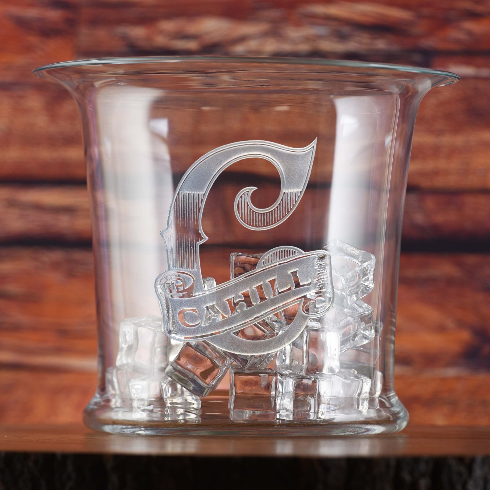 Personalized Crystal Ice Bucket Wine Champagne Cooler