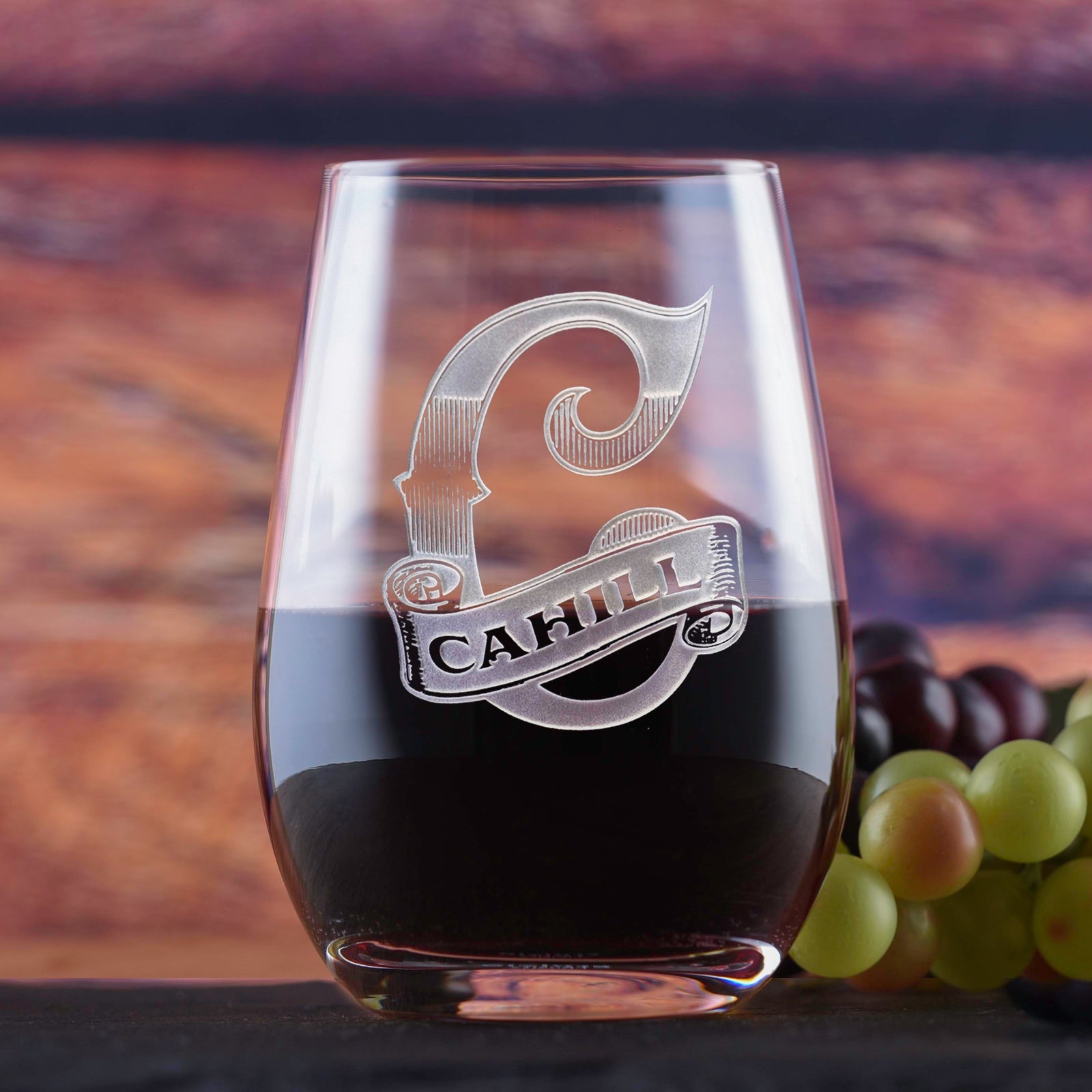 Custom, Engraved Stemless Wine Glass Tumbler