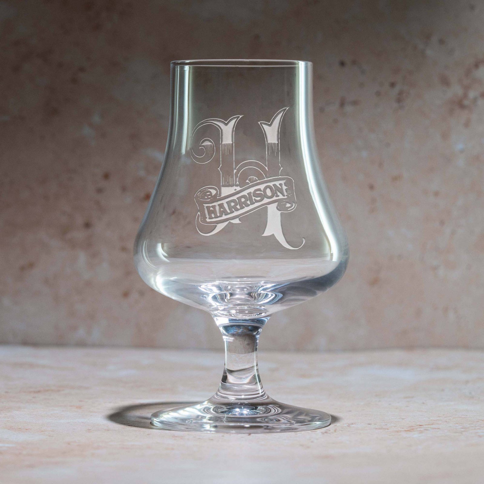 Custom Monogrammed Crystal Whiskey Nosing Glass
