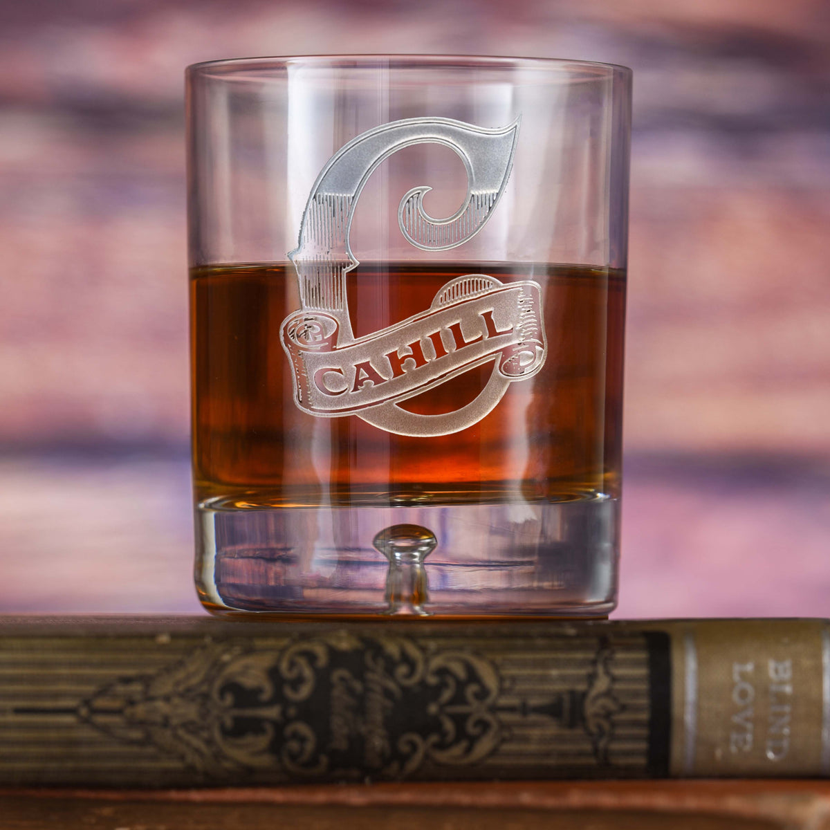 Engraved Crystal Whiskey Glass, Scotch, Bourbon - Personalized