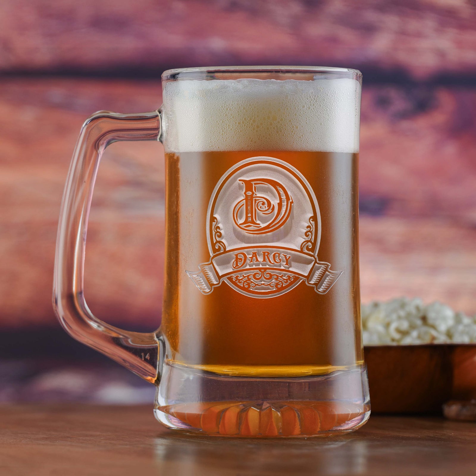 Monogrammed, Personalized Beer Mug M8