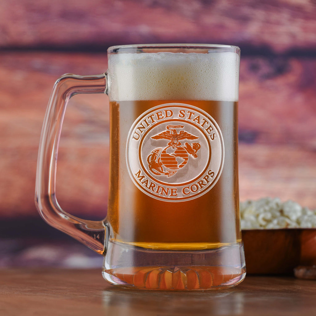 Engraved Marine Corps Beer Mugs Gifts