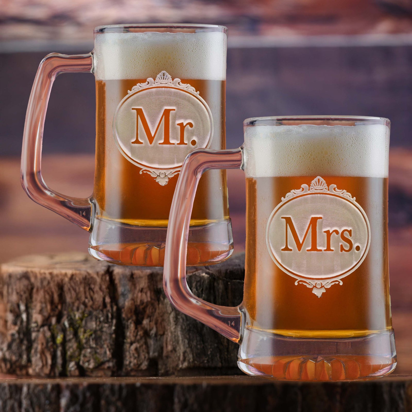 Mr & Mrs Beer Mug Set
