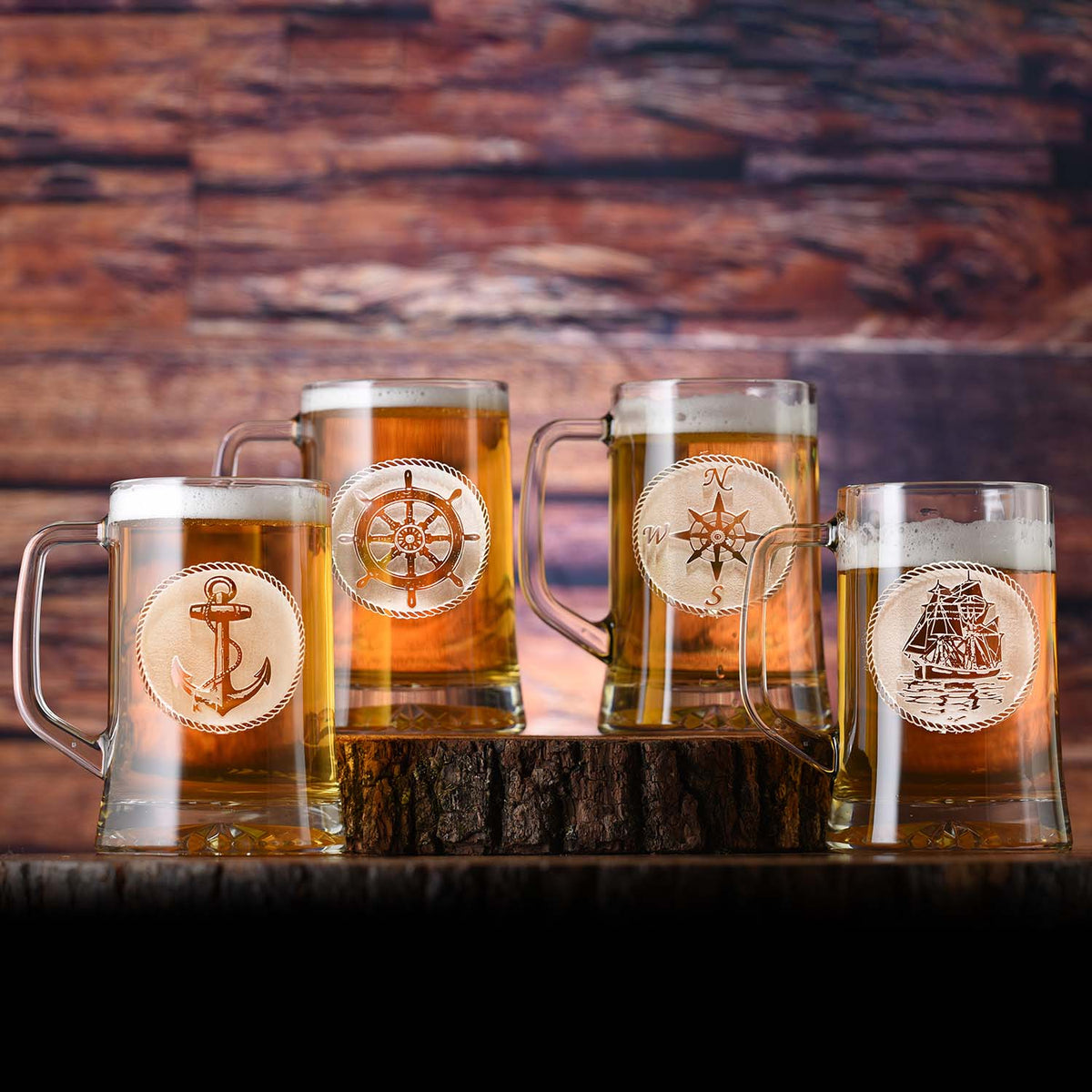 Pub Pint Beer Glasses, Engraved Gifts for Men - Crystal Imagery