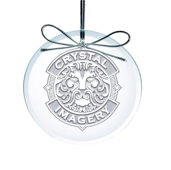 My Own Logo Glass Ornament - Wholesale