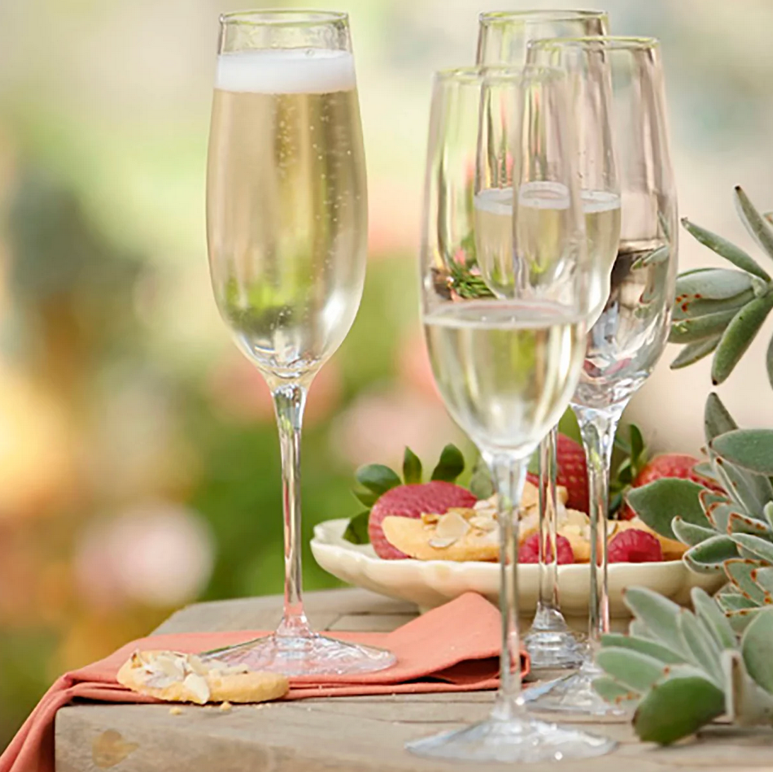 Bormioli Crescendo 8.25oz Champagne Flute- Single Glass - Logo Engraved