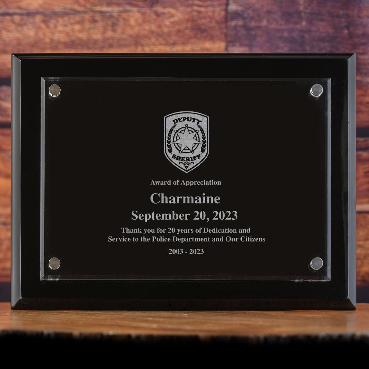 Sheriff Wall Plaque Recognition Award