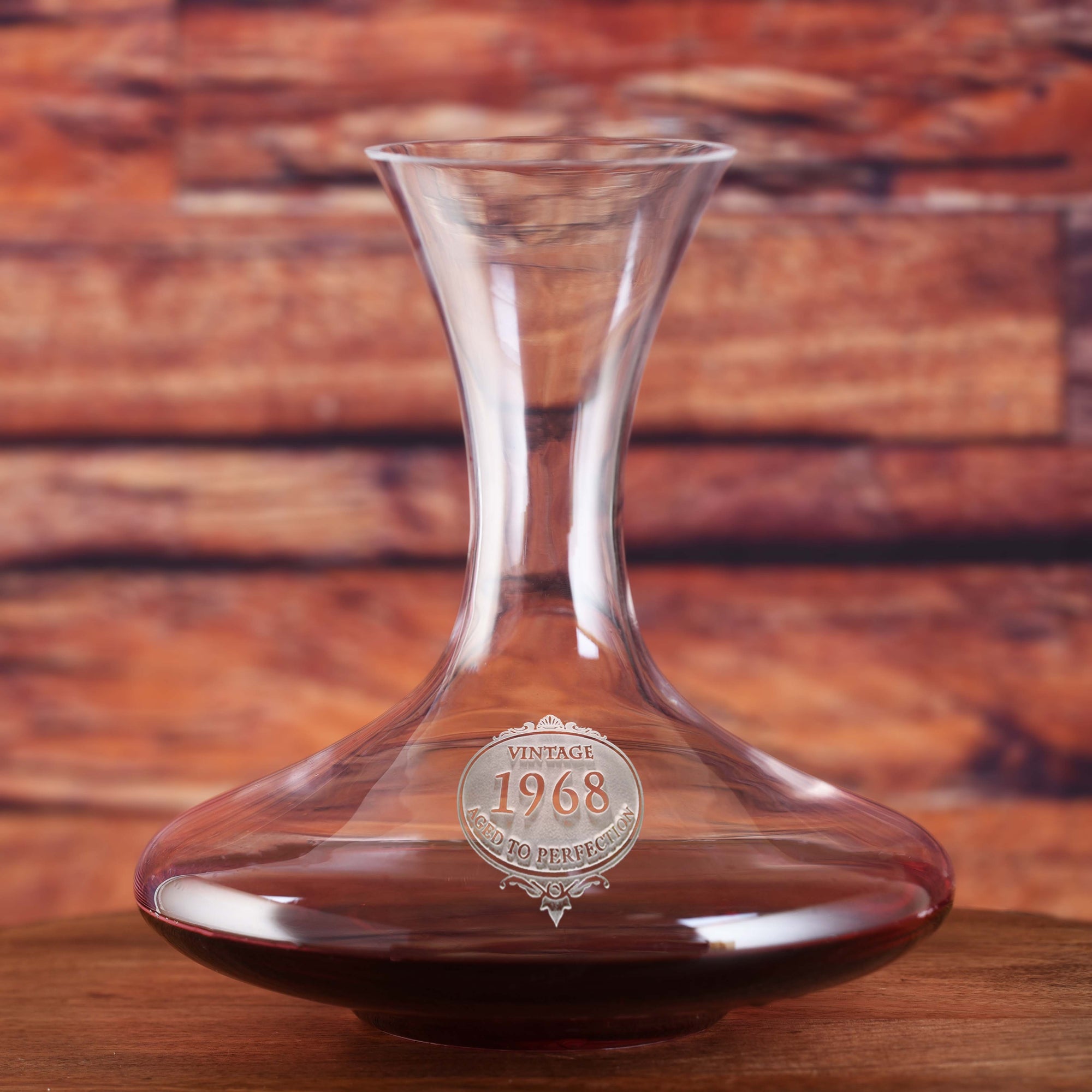 Custom Vintage Wine Decanter with Year - Crystal Imagery