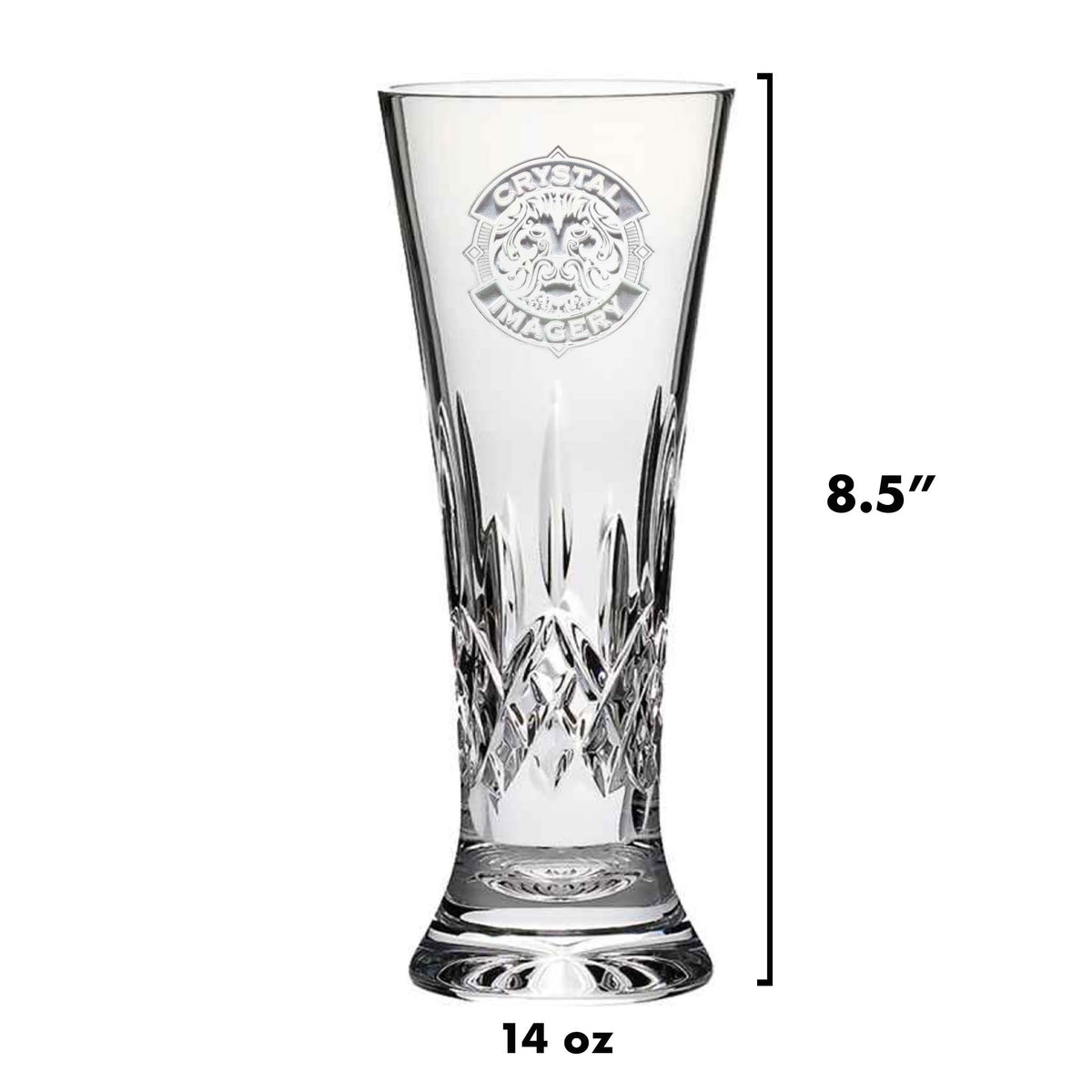 Waterford Crystal Pilsner Engraved Glasses, PAIR