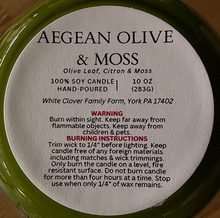 Custom Logo Mediterranean Candle – 10 oz Sandcarved Green Glass Candle