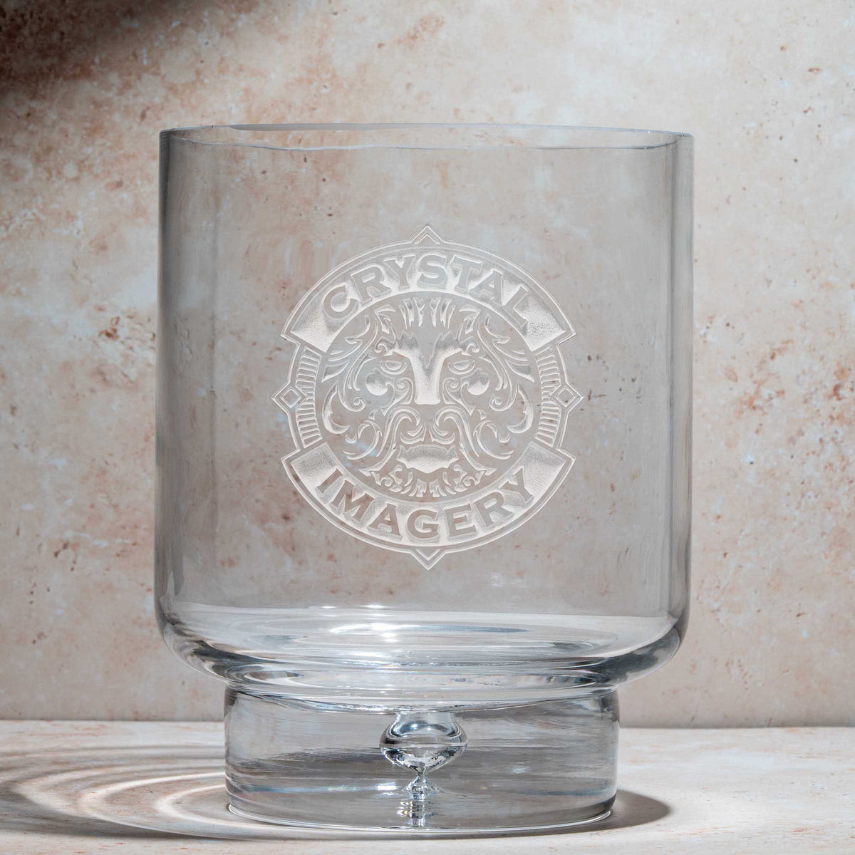 Custom Deep-Engraved Luxe Pedestal Crystal Vase wholesale