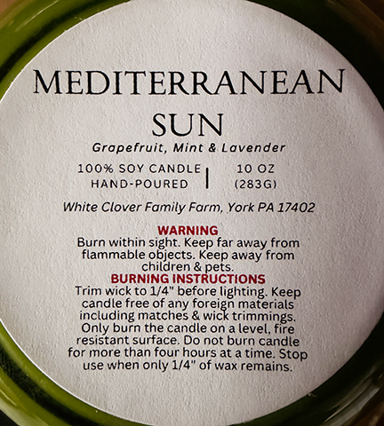 Custom Logo Mediterranean Candle – 10 oz Sandcarved Green Glass Candle