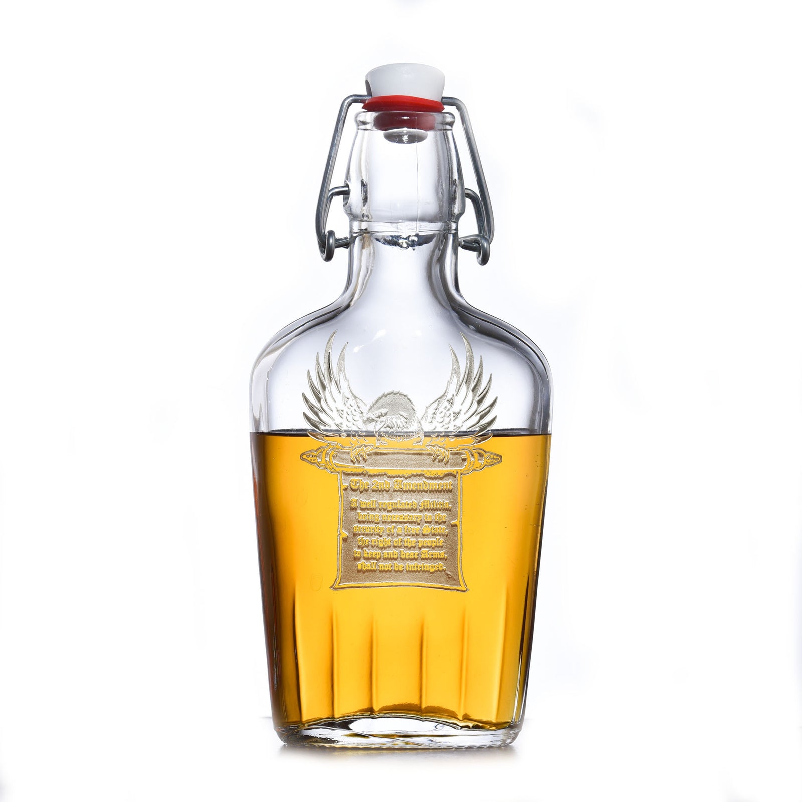 2nd Amendment, Bald Eagle, USA Constitution Gift Flask