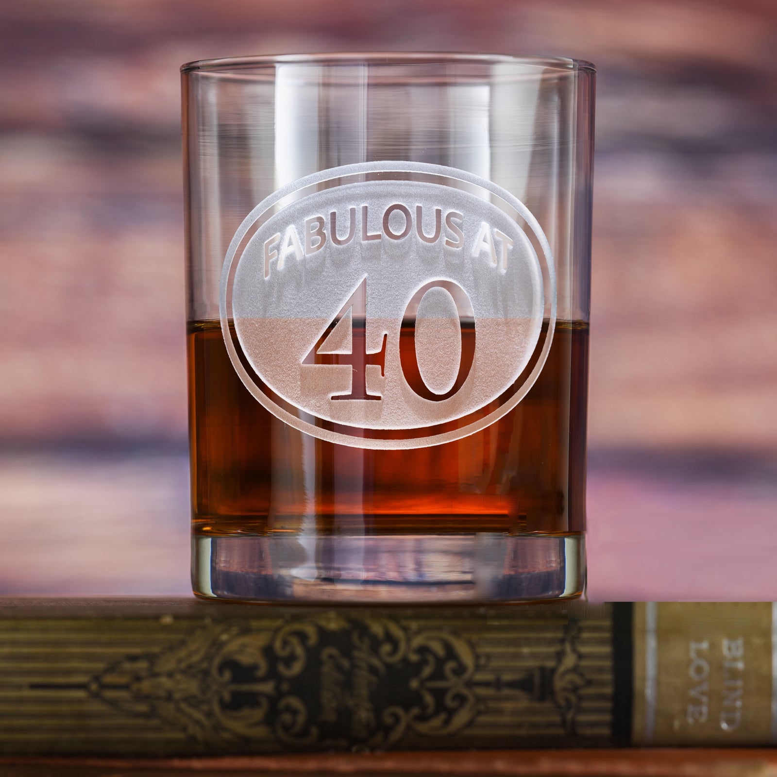 Engraved 40th Birthday Whiskey Glass